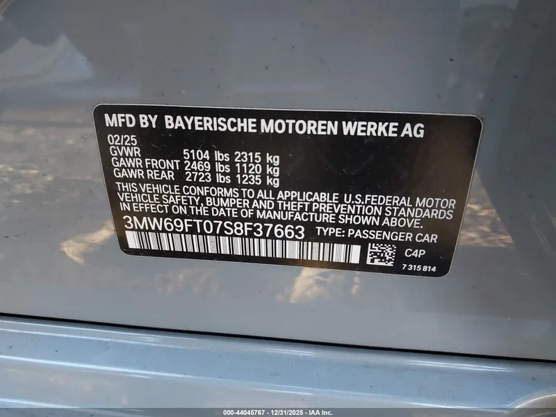 2025 BMW M340I Lot #44045767 thumbnail 9