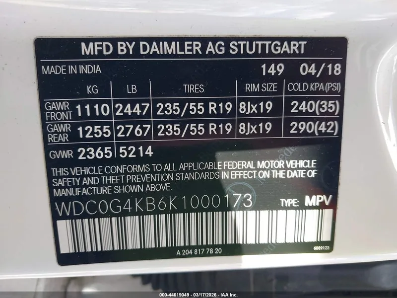 2019 MERCEDES-BENZ GLC 300 Lot #44619049 thumbnail 9