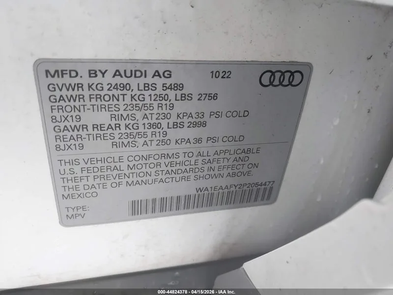 2023 AUDI Q5 Lot #44824378 thumbnail 9