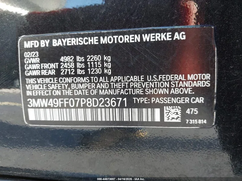 2023 BMW M340I Lot #44873697 thumbnail 9