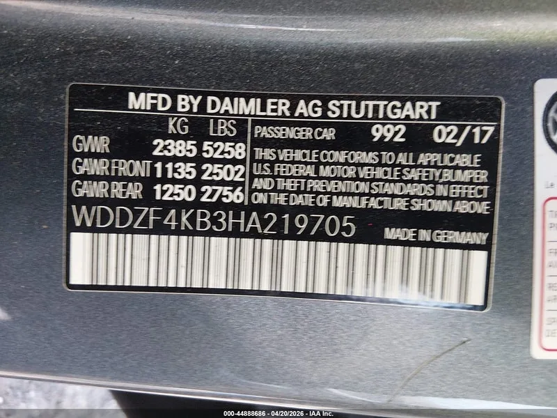 2017 MERCEDES-BENZ E 300 Lot #44888686 thumbnail 8