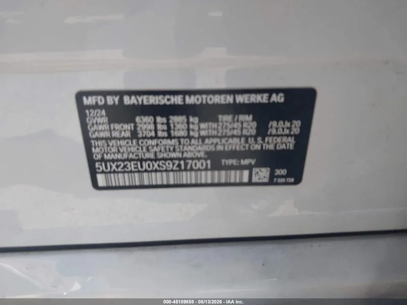 2025 BMW X5 Lot #45109858 thumbnail 9
