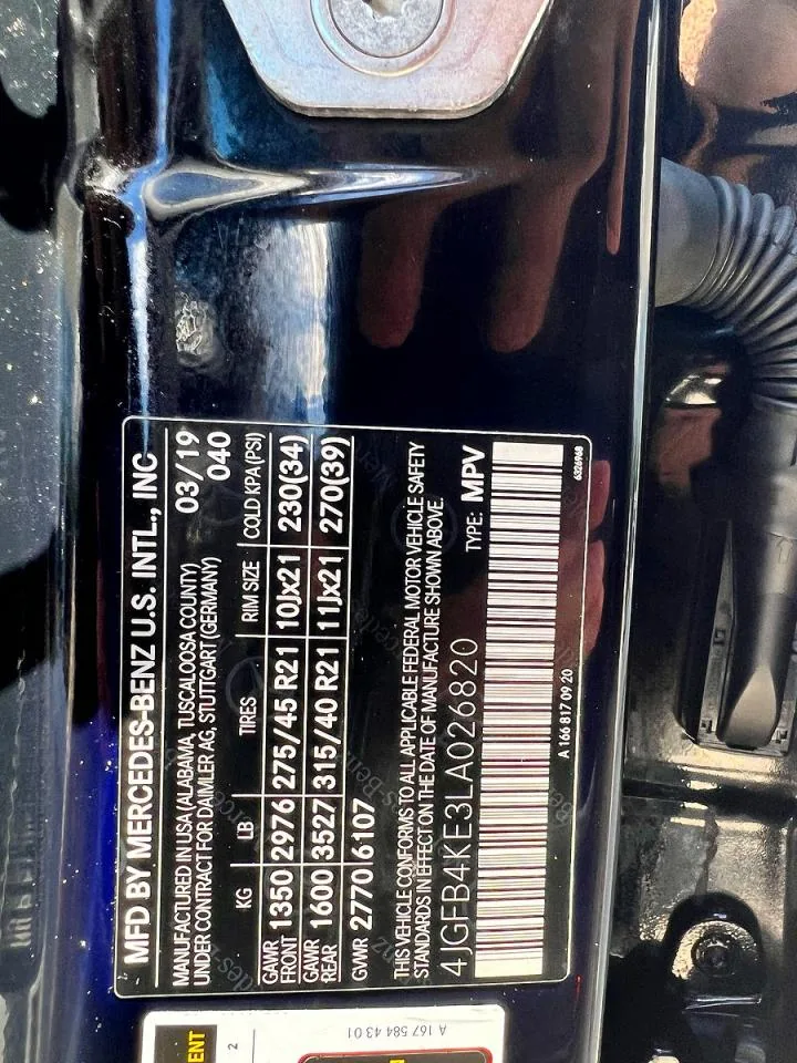 2020 Mercedes-benz GLE 350 4MATIC Lot #56322326 thumbnail 11