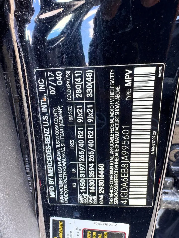 2018 Mercedes-benz GLE 43 AMG Lot #58092556 thumbnail 9